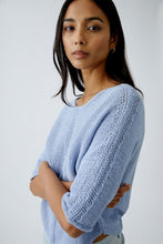 Load image into Gallery viewer, Oui Ribbon Yarn Top in Powder Blue

