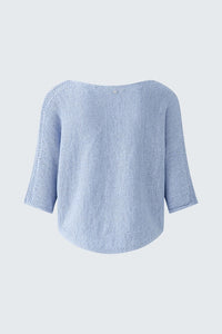 Oui Ribbon Yarn Top in Powder Blue