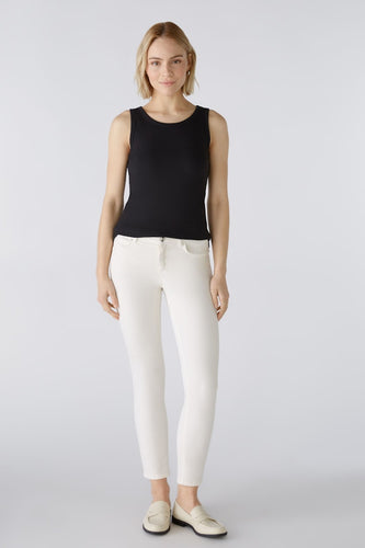 Oui Baxtor Cropped Jeans in Optic White