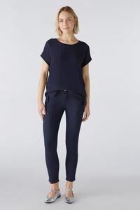 Oui Baxtor Cropped Jeans in Navy