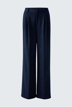 Load image into Gallery viewer, Oui Jersey Trousers in Navy Pinstripe
