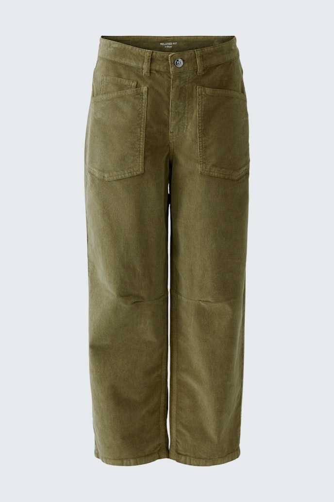Oui Corduroy Pant in Burnt Olive