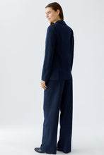 Load image into Gallery viewer, Oui Jersey Blazer in Navy Pinstripe
