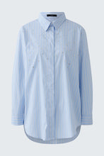 Load image into Gallery viewer, Oui Pinstripe Blouse in Light Blue/White
