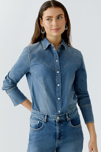 Oui Denim Shirt in Blue