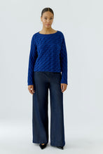 Load image into Gallery viewer, Oui Cotton Cable Knit Sweater in Royal Blue
