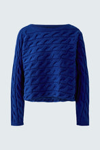 Load image into Gallery viewer, Oui Cotton Cable Knit Sweater in Royal Blue
