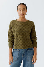 Load image into Gallery viewer, Oui Sirah Cotton Blend Sweater in Burnt Olive
