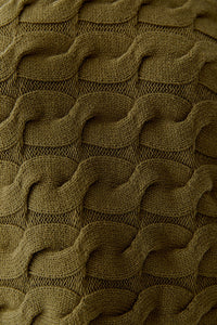 Oui Sirah Cotton Blend Sweater in Burnt Olive