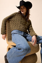Load image into Gallery viewer, Oui Sirah Cotton Blend Sweater in Burnt Olive
