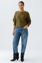 Load image into Gallery viewer, Oui Sirah Cotton Blend Sweater in Burnt Olive

