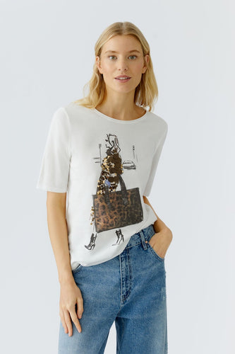 Oui Graphic T-Shirt in Cloud Dancer