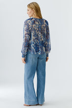 Load image into Gallery viewer, Oui Paisley Blouse in Blue/White
