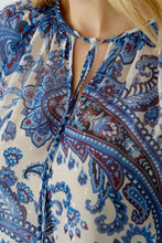 Load image into Gallery viewer, Oui Paisley Blouse in Blue/White
