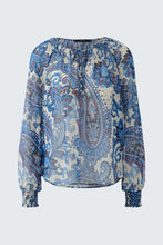Load image into Gallery viewer, Oui Paisley Blouse in Blue/White
