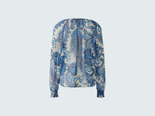 Load image into Gallery viewer, Oui Paisley Blouse in Blue/White
