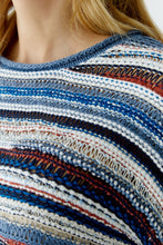 Load image into Gallery viewer, Oui Multi Yarn Sweater in Blue/White
