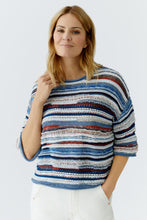 Load image into Gallery viewer, Oui Multi Yarn Sweater in Blue/White
