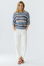 Load image into Gallery viewer, Oui Multi Yarn Sweater in Blue/White
