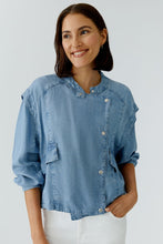 Load image into Gallery viewer, Oui Soft Denim Jacket in Blue
