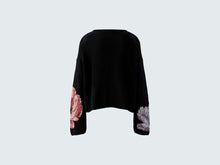 Load image into Gallery viewer, Oui Flower Sweater in Black
