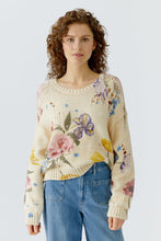 Load image into Gallery viewer, Oui Vintage Floral Sweater in Off White
