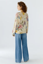 Load image into Gallery viewer, Oui Vintage Floral Sweater in Off White
