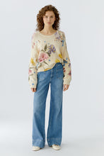 Load image into Gallery viewer, Oui Vintage Floral Sweater in Off White
