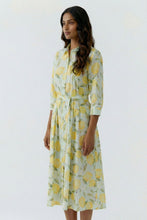 Load image into Gallery viewer, Oui Lemon Print Cotton Dress in Light Green/Yellow
