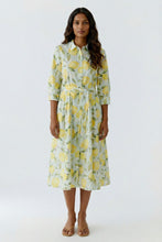 Load image into Gallery viewer, Oui Lemon Print Cotton Dress in Light Green/Yellow
