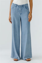 Load image into Gallery viewer, Oui Palazzo Soft Denim Pants in Blue
