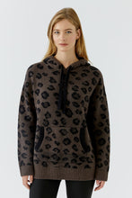 Load image into Gallery viewer, Oui Jacquard Animal Hoodie Sweater
