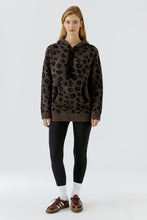 Load image into Gallery viewer, Oui Jacquard Animal Hoodie Sweater
