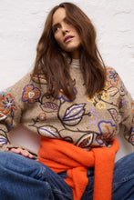 Load image into Gallery viewer, Oui Embroidered Sweater in Camel Violet
