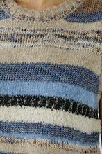 Load image into Gallery viewer, Oui Knit Multi Vest in Light Brown/Blue
