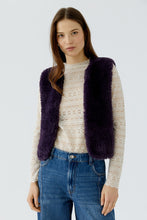 Load image into Gallery viewer, Oui Faux Fur Vest in Mysterioso

