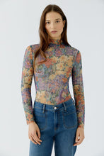 Load image into Gallery viewer, Oui Printed Mesh Top in Lilac Yellow
