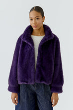Load image into Gallery viewer, Oui Faux Fur Jacket in Mysterioso
