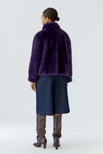 Load image into Gallery viewer, Oui Faux Fur Jacket in Mysterioso
