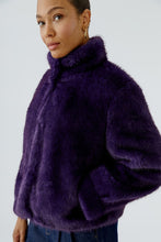 Load image into Gallery viewer, Oui Faux Fur Jacket in Mysterioso

