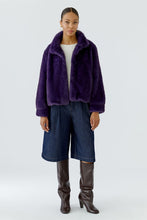 Load image into Gallery viewer, Oui Faux Fur Jacket in Mysterioso
