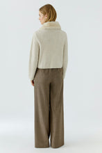 Load image into Gallery viewer, Oui Teddy Zip Cardigan in Light Beige Melange
