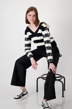 Load image into Gallery viewer, Monari Striped Sweater in Black/White
