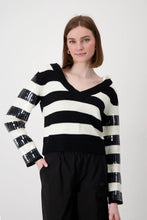 Load image into Gallery viewer, Monari Striped Sweater in Black/White
