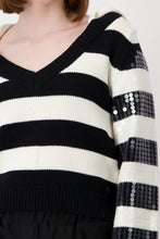 Load image into Gallery viewer, Monari Striped Sweater in Black/White
