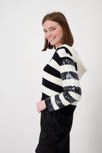 Load image into Gallery viewer, Monari Striped Sweater in Black/White
