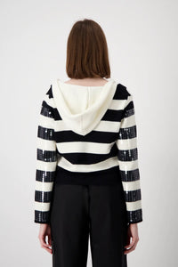 Monari Striped Sweater in Black/White