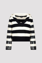 Load image into Gallery viewer, Monari Striped Sweater in Black/White
