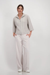 Monari Zip Cardigan in Moon