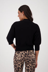 Monari Cotton Cardigan in Black